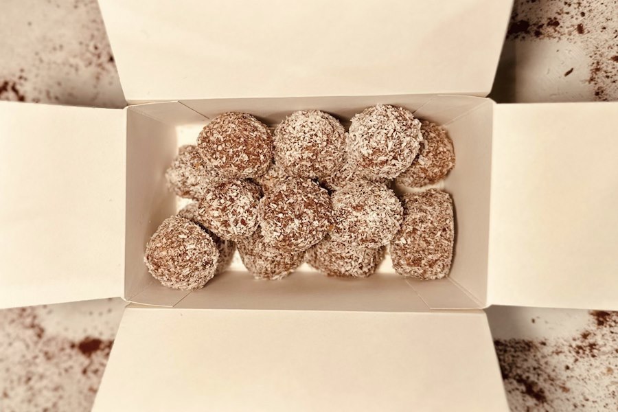 box of chocolate truffles made in belgium
