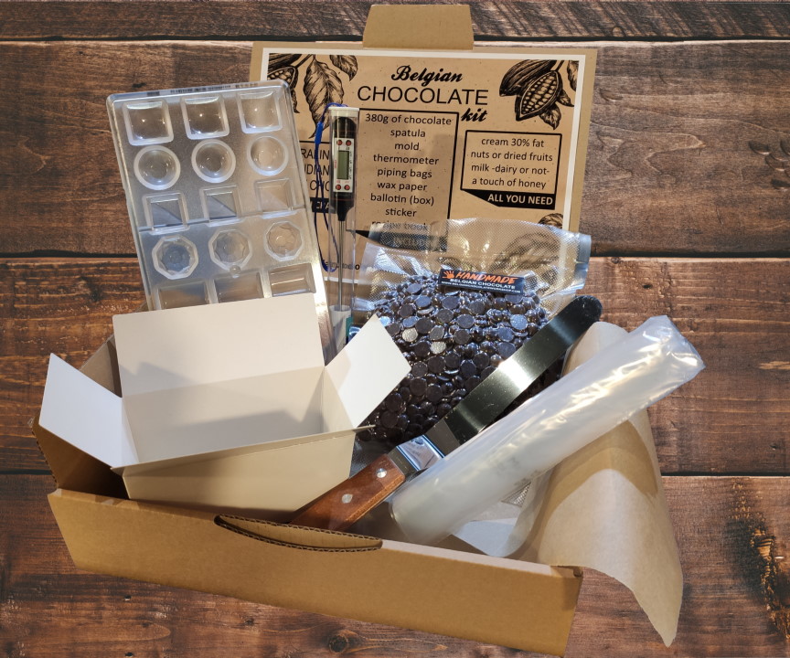 Belgian Chocolate Making Kit at home! - Learn how to make the best pralines  and mendiants by yourself