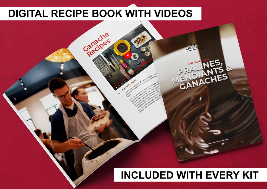 digital recipe book included with chocolate making kit